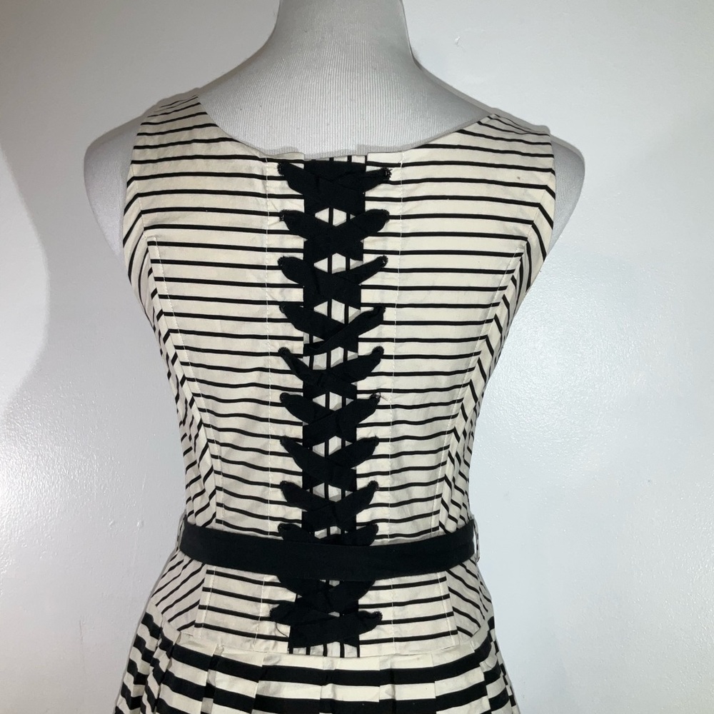Corey Lynn Carter by Anthropologie Black and White Fit and Flare Midi Dress - Picture 10 of 13